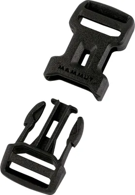 Schwarze Dual Adjust Side Squeeze Schnalle; Rucksackzubehör von Mammut; für Rucksäcke und Taschen.