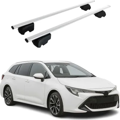 Obrázok produktu pre Priečne strešné nosiče pre Toyota Corolla Sports 2018–2023, strieborné, s certifikátom ABE