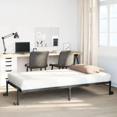 Immagine prodotto di Maison Exclusive - Letto senza materasso Pieghevole Nero 107x203 cm Acciaio