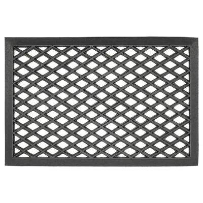 Produktbild von Esschert Design Fußmatte Rhombus schwarz Gummi 39,5 cm x 59,5 cm Deko