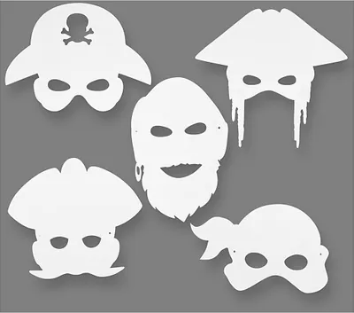 Immagine prodotto di Maschere pirata, h 16-26 cm, l 17,5-26,5 cm, 16 pezzi, 230 g