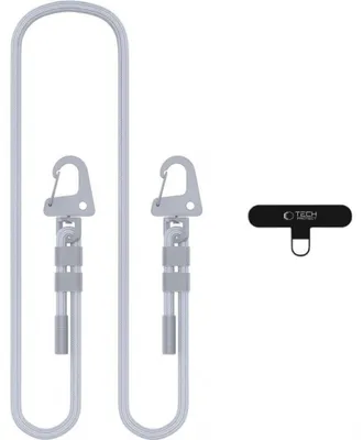 Obrázek produktu pro Šňůrka na klíče pro telefon, Tech-Protect C5SD, popruh přes rameno, šedá barva