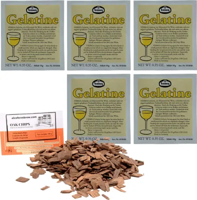 Produktbild von 5 x VIERKA Gelatine 10g - Vierka Weinklärmittel, Schönungsmittel, Gelatine Pulver