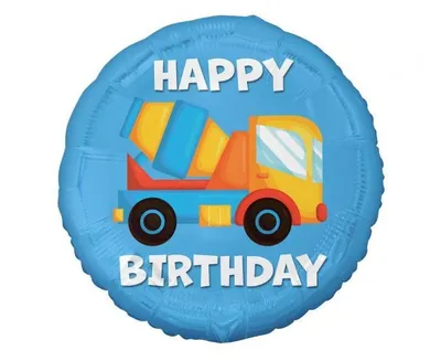 Obrázok produktu pre Fóliový balón Happy birthday - narodeniny - kolaudácia - stavba - stavenisko - 45 cm