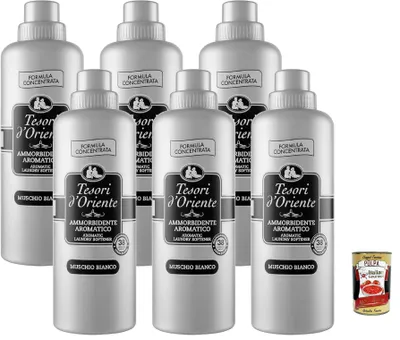 Produktbild von Tesori d'Oriente Ayurveda konzentrierter Weichspüler 760 ml (Ammorbidente Aromatico, x6) + Italian Gourmet polpa 400g