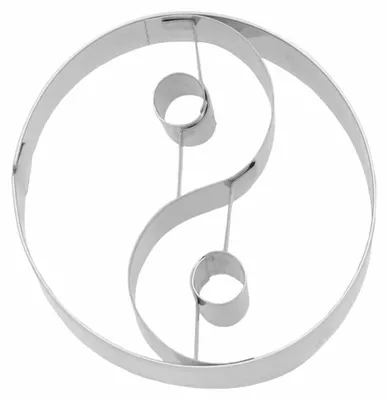 Obrázek produktu pro Birkmann vykrajovátko na sušenky Yin Yang, s vnitřním reliéfem, vykrajovátko na sušenky, sušenky, sušenky, nerezová ocel, 6 cm, 199613