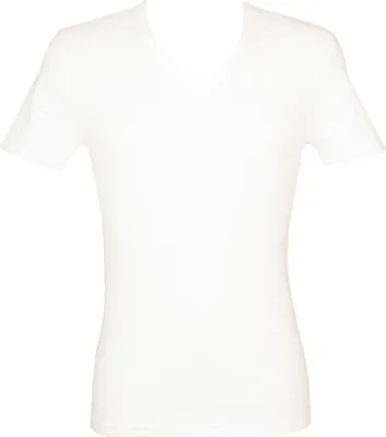 Produktbild von RAGNO Herren-T-Shirt mit halben Ärmeln und V-Ausschnitt aus reinem Baumwollfleece mit Mikrofleece-Effekt, Artikel 063958, I 4 - F 3 - D 4 - UK 38 - USA M, Cotone 100%