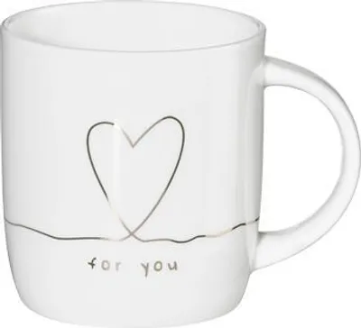 Image de ASA Vorteilset 4 Stück linia Henkelbecher, for you D. 8,7 cm, H. 9,4 cm, 0,35 l. 18070414 und Geschenk + Spende
