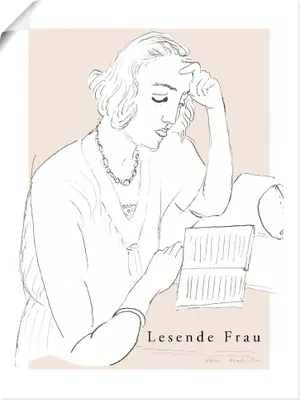 Produktbild von ARTland Poster Lesende Frau Größe: 45x60 cm