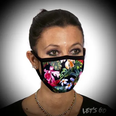 Produktbild von Tropische Blüten Mundmaske