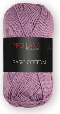 Produktbild von Pro Lana BASIC Baumwolle Baumwollgarn 50 g ideal für Kleidung, Spielzeug, Accessoires 125 m Farbe 039 - lavendel