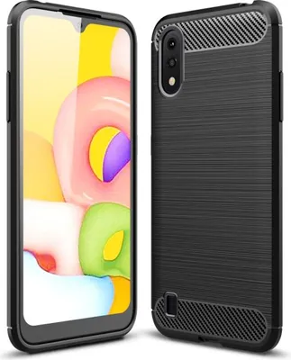 Produktbild von König Design Hülle kompatibel mit Samsung Galaxy A01 Kunststoff Soft Handyhülle - Handy Case Schwarz