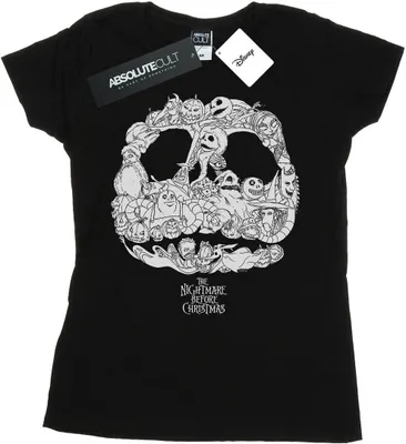 Produktbild von Disney - "Nightmare Before Christmas Jack-O-Lanterns" T-Shirt für Damen BI35675 (M) (Schwarz)