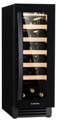 Zdjęcie produktu dla KlarsteinVinovilla 20, chłodziarka do wina do zabudowy, 50 l, 20 butelek, szklane drzwiczki, stal nierdzewna