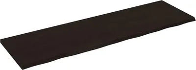 Produktbild von vidaXL Waschtischplatte Dunkelbraun 200x60x(2-4)cm Massivholz
