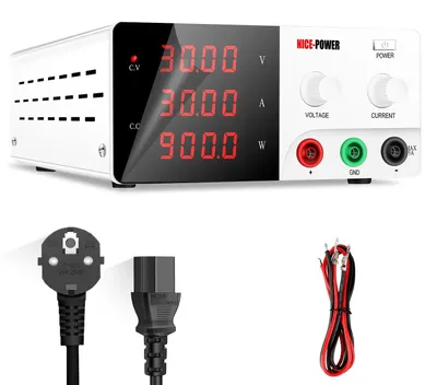Obrázok produktu pre Napájanie, nastaviteľné napätie, konštantný prúd, 30 V, 30 A, biela