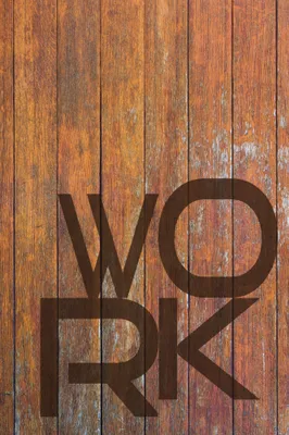 Produktbild von Typografie Kunstdruck Bild - Work (120 x 80 cm)