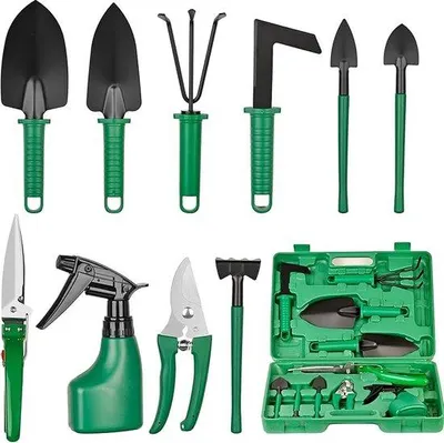 Produktbild von Garten-Set für Frauen und Männer - 10-teilig - mit Säge und Schneidemesser - Geschenkbox