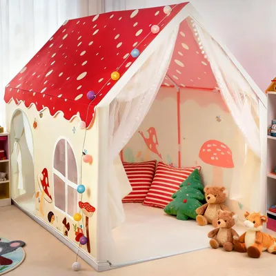 Kinderspeiltent mit LED-Beleuchtung, 160x105x128 cm, für 4-6 Kinder