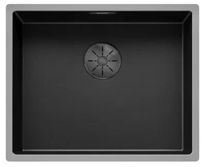 Zdjęcie produktu dla Blanco Claron 500-U - 527 834 Zlewozmywak ze stali nierdzewnej Dark Steel  - 5 lat gwarancji