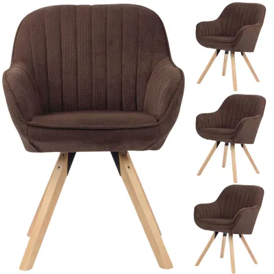Produktbild von 4er Set Diningsessel Matera - - - drehbar - braun