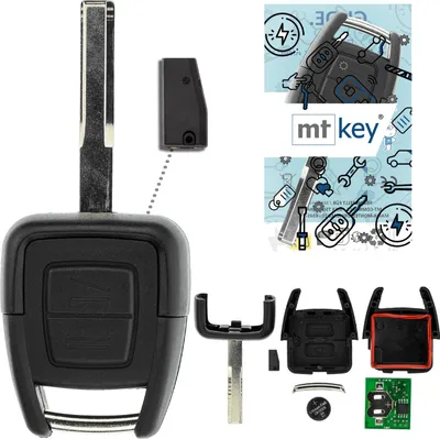 Produktbild von MT-KEY Funk Schlüssel HU43 ID40 434MHZ Autoschlüssel kompatibel mit Opel Vectra B 98-02 Zafira A 99-01 433MHZ Fernbedienung