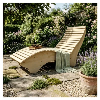 Produktbild von Gartenliege Relaxliege Himmelsliege Ruhe-Vroni (Fichte) 2-teilig stehend Breite 80cm Waldsofa