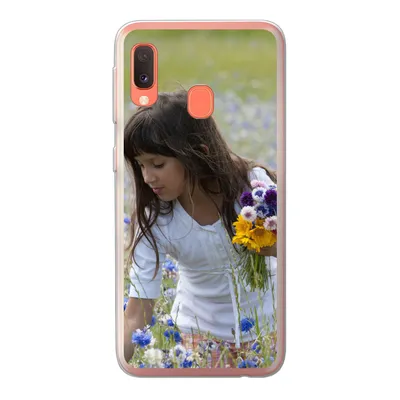 Produktbild von MuchoWow® Handyhülle Schutzhülle Hülle für Samsung Galaxy A20e Mädchen - Blumen - Wiese Silikon Softcase Handy Hülle - Abdeckung
