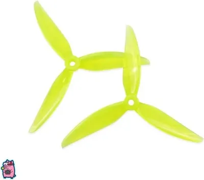 Produktbild von HQProp Flowerpig R29.5 5,1 Zoll 3-Blatt Propeller Gelb (2CW+2CCW)