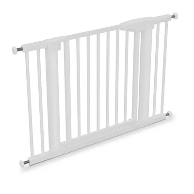 Image de Barrière de sécurité Tulano Guardian 3.5 Barrière pour animaux domestiques | 75-110cm | Sans percer | Barrière de sécurité pivotante | Métal | Blanc