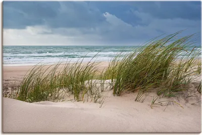 Produktbild von ARTland Leinwandbild Düne und Strand bei Hirtshals Dänemark I Größe: 90x60 cm