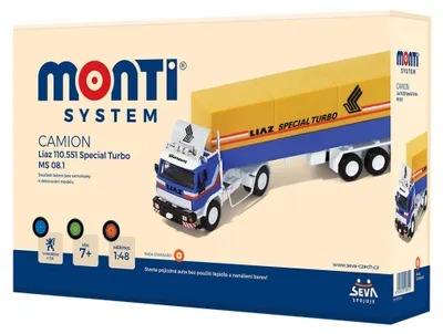 Obrázek produktu pro Stavebnice Monti System MS 08.1 Camion Liaz Special Turbo 1:48 v krabici 31,5x16,5x7,5cm