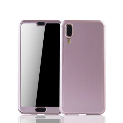 Zdjęcie produktu dla Etui na telefon komórkowy Pokrowiec ochronny na Huawei P20 Pełne etui Osłona ekranu 360 Różowy