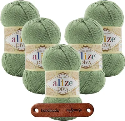 Produktbild von 5 x ALIZE Diva 852 Green mit Label