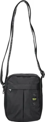 Produktbild von Blauer Tasche aus strapazierfähigem Textil mit Hauptfach und vorderem Zusatzfach