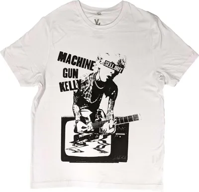 Obrázek produktu pro Machine Gun Kelly - Tričko "TV Warp" pro muže/dámy Uni RO4606 (XXL) (Bílá)