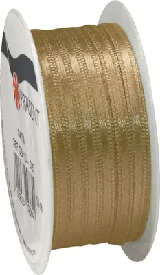 Produktbild von Satinband, 3 mm, Rolle à 10 m Gold