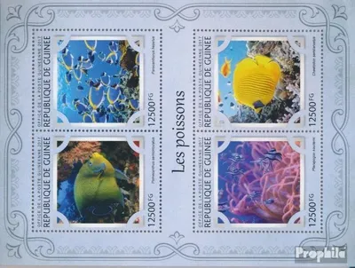 Produktbild von Briefmarken Guinea 2017 Mi 12181-12184 Kleinbogen (kompl. Ausgabe) postfrisch Fische