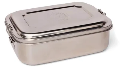 Productafbeelding van Solidchoice - Roestvrijstalen Lunchbox met Naamgravure en 2 Compartimenten
