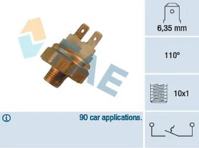 Produktbild von FAE Temperaturschalter Kühlmittelwarnlampe 35480 für AUDI 80 Limousine (8C2, B4)
