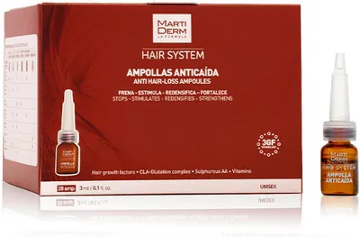 Zdjęcie produktu dla Martiderm Hair System przeciw wypadaniu włosów 28 ampułek