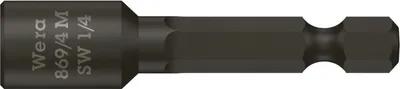 Produktbild von Wera 05060429001, 1 Stück(e), Hexagonal, 25,4 / 4 mm (1 / 4"), 1/4", Schwarz, 50 mm
