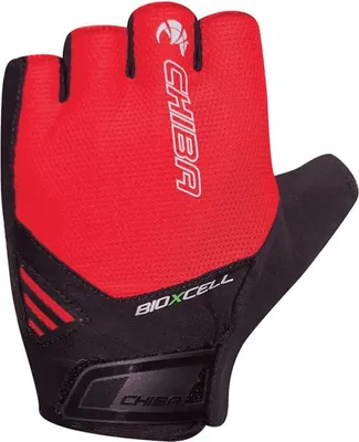 Produktbild von CHIBA BioXCell Air - Radhandschuhe kurz, rot, L, atmungsaktiv mit Gelpolster