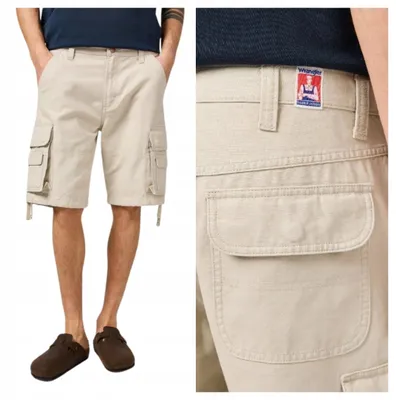Immagine prodotto di Wrangler | Pantaloncini da uomo in tessuto, modello CJ Cargo Pelican Classic, taglia W32