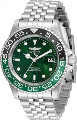 Obrázek produktu pro Invicta Pro Diver 34105 Pánské Hodinky - Quartz Hnutí - Nerezová Ocel se Zeleným Ciferníkem - 40 mm