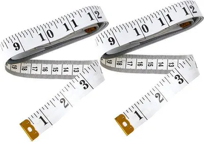Immagine prodotto di Metro a nastro in tessuto morbido con aghi flessibili per abbigliamento - Metro per la misurazione del dimagrimento - Strumento da sarta - Lunghezza 150 cm