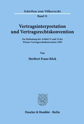 Produktbild von Vertragsinterpretation und Vertragsrechtskonvention.