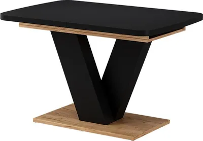 Produktbild von Esstisch Vicco Fenaro Schwarz/Goldkraft Eiche 120 x 80 cm ausziehbar, Model 57999