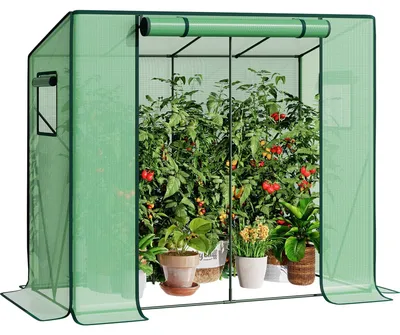 Obrázek produktu pro Skleník s oknem - 200 x 77,5 x 170 cm - UV ochrana - Pro rostliny