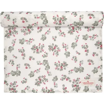 Produktbild von Greengate Tischläufer SCARLETT Weiß Blumen Baumwolle 45x140 cm Tischdecke